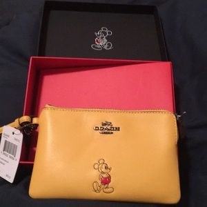 Coach Mickey Mouse Wristlet new in box